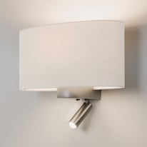 astro lighting napoli led matt nickel wall light with reading lamp 1185002