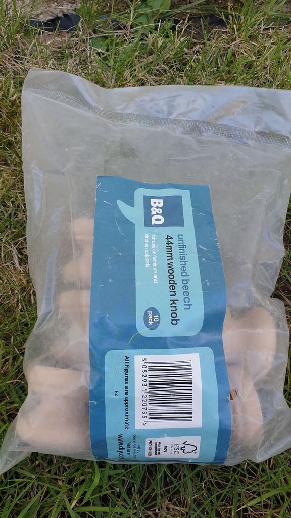 ⚡⚡Unfinished Beech 44mm Door/Cabinet/wardrobe knobs- 7 available