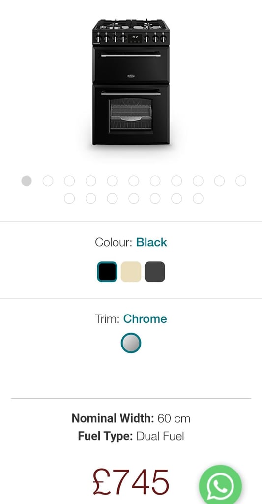 Ex display Belling gas cooker Electric ovens 60cm 