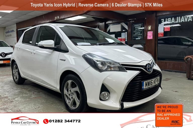 2016 Toyota Yaris 1.5 Hybrid Icon 5dr CVT HATCHBACK PETROL/ELECTRIC Automatic
