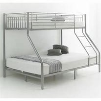 Metal Trio Bunk Bed triple metal bed In Silver Color With Mattress 