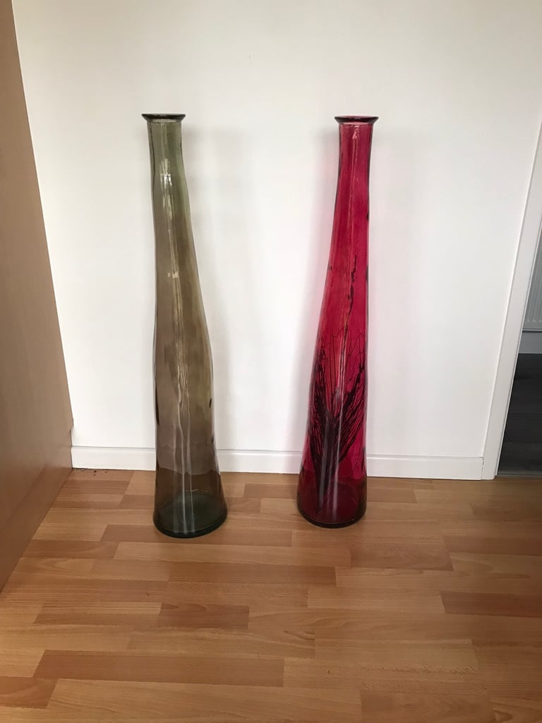 image for Large standing glass vases 