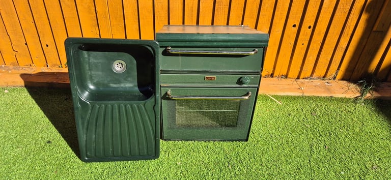 STOVES VANETTE GG2200 oven, VANETTE 4301-2 hob with grill and sink for camper caravan boat.