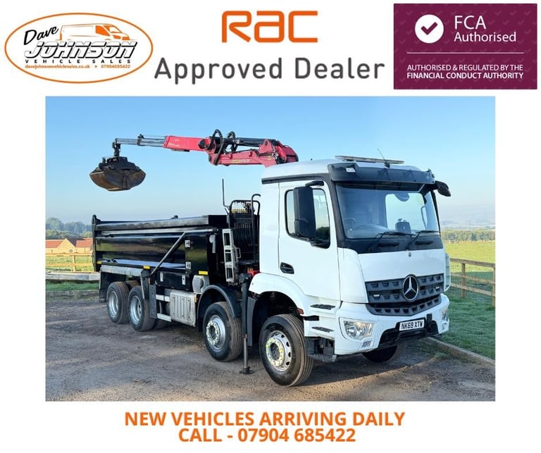 image for Mercedes-Benz Arocs Tipper Grab Lorry 2019 ( 69 ) Palfinger Epsilon Crane