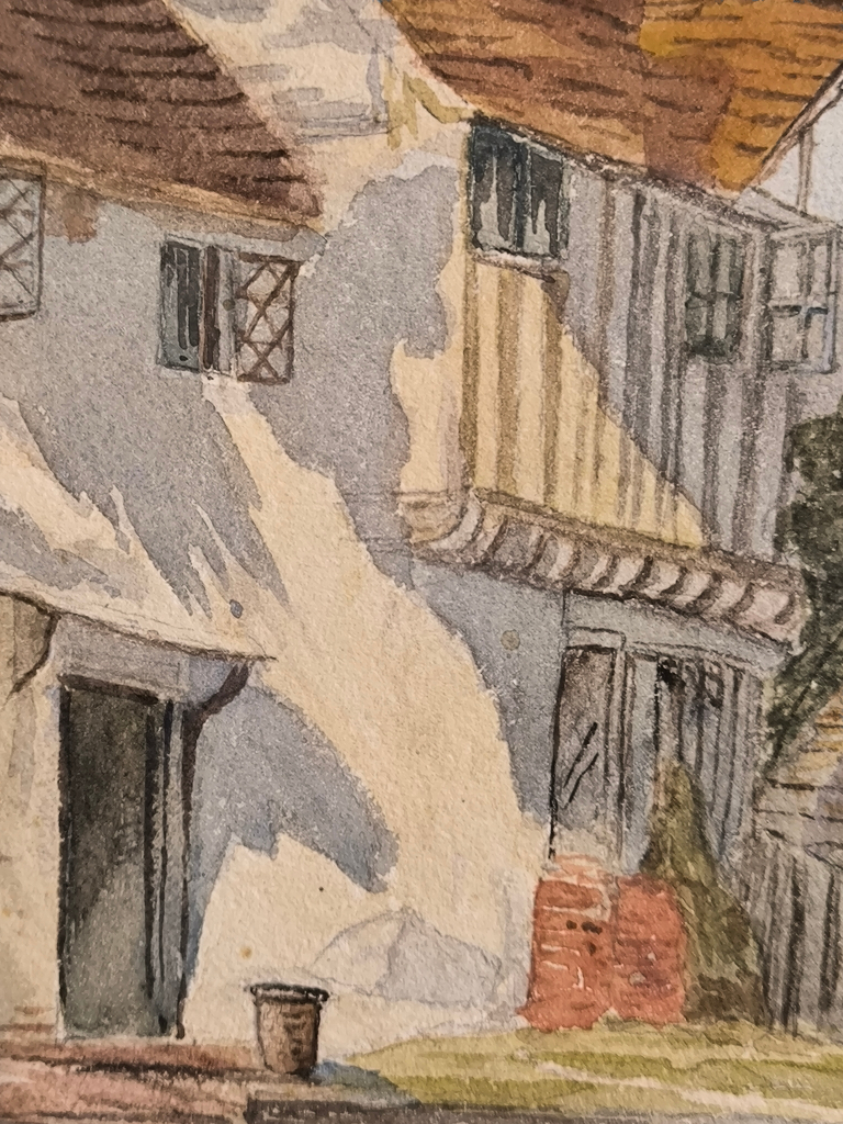 Antique Victorian Watercolour Painting by EM Lamond, 1870