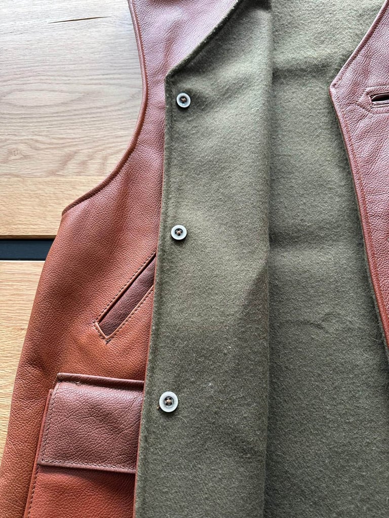 Leather Shooting Jacket / Gilet - excellent condition