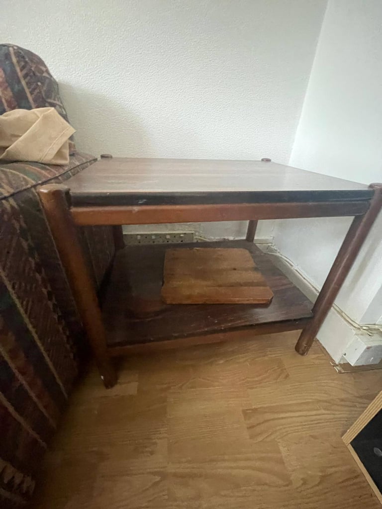 image for Dark solid wood table