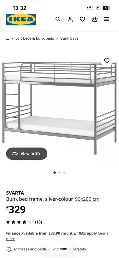 Ikea Svarta Bunkbed