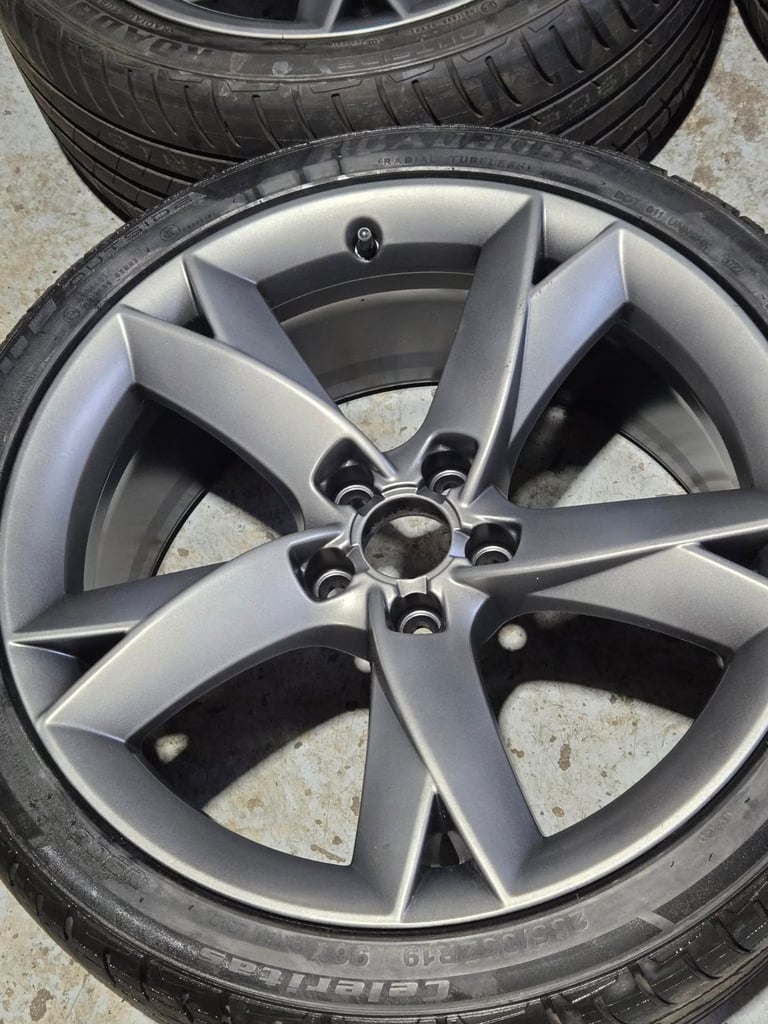 19" GENUINE AUDI S LINE Y SPOKE  ALLOY WHEELS / NEW TYRES - 5 X 112 FITMENT - AUDI A5 ETC 