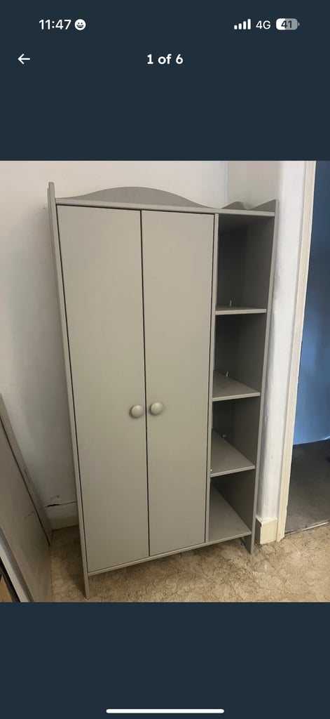 image for Free delivery 2 door wardrobe and shelves 