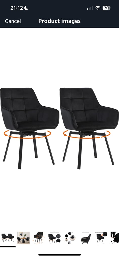 image for Beautiful Swivel Dining Chairs 