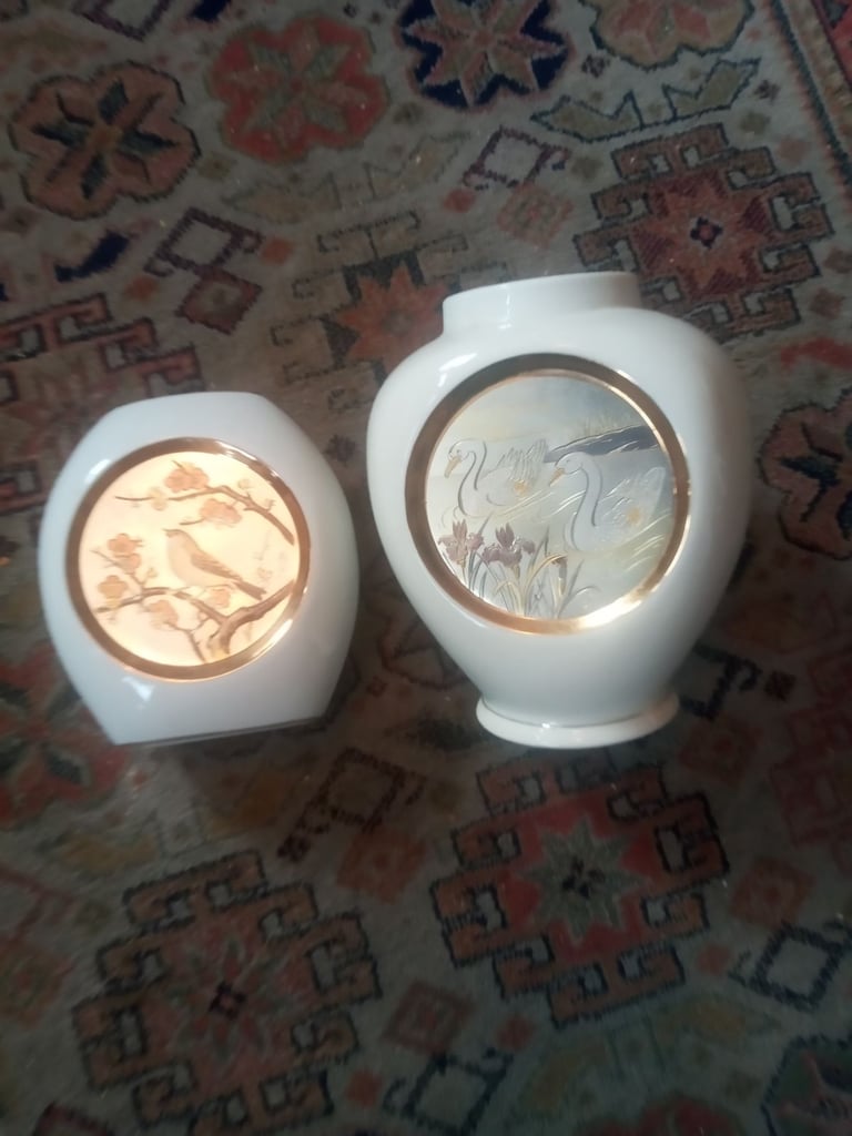 image for TWO JAPANESE ART OF CHOKIN VASES 