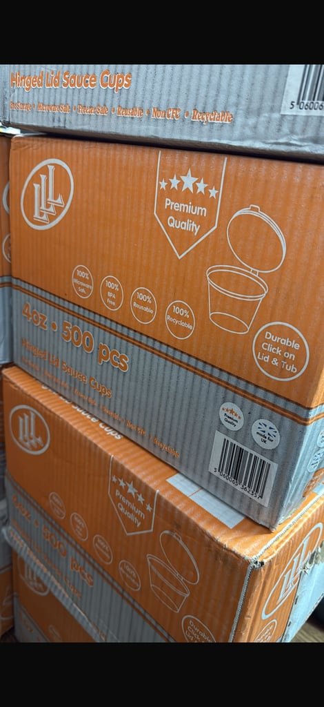image for 4oz hinged lid sauce cups