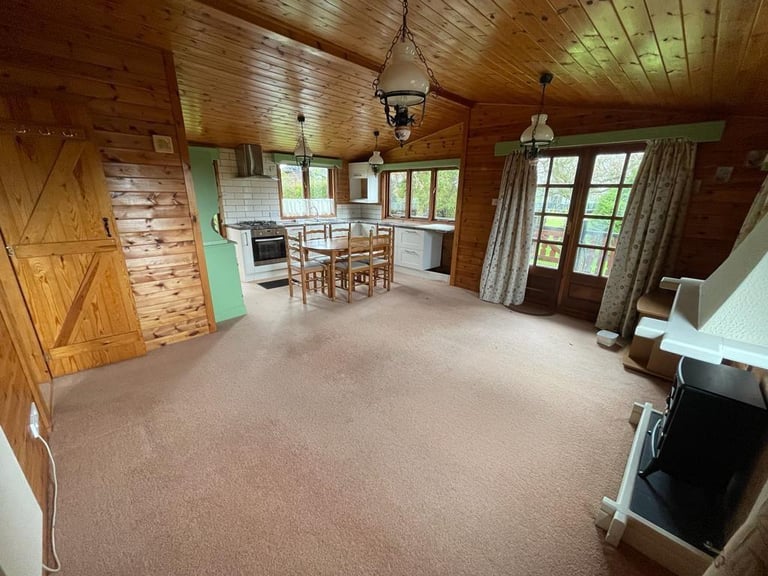 Static Holiday Home For Sale Off Site Wooden Lodge/Cabin 2 Bedroom, 28FTx20FT