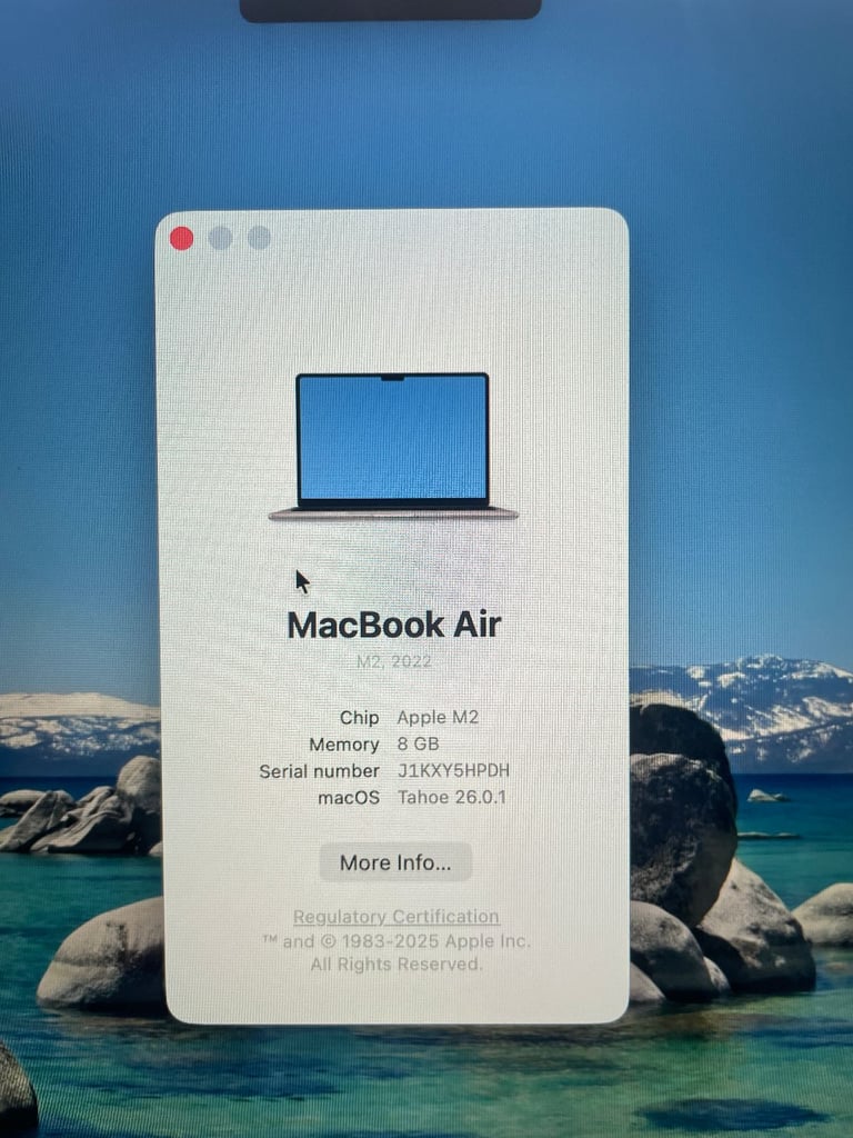 Apple MacBook Air M2 13-inch 2022 8 CPU 8 GPU 3.49GHz 8GB RAM 256GB SSD Space Gray Logic Pro