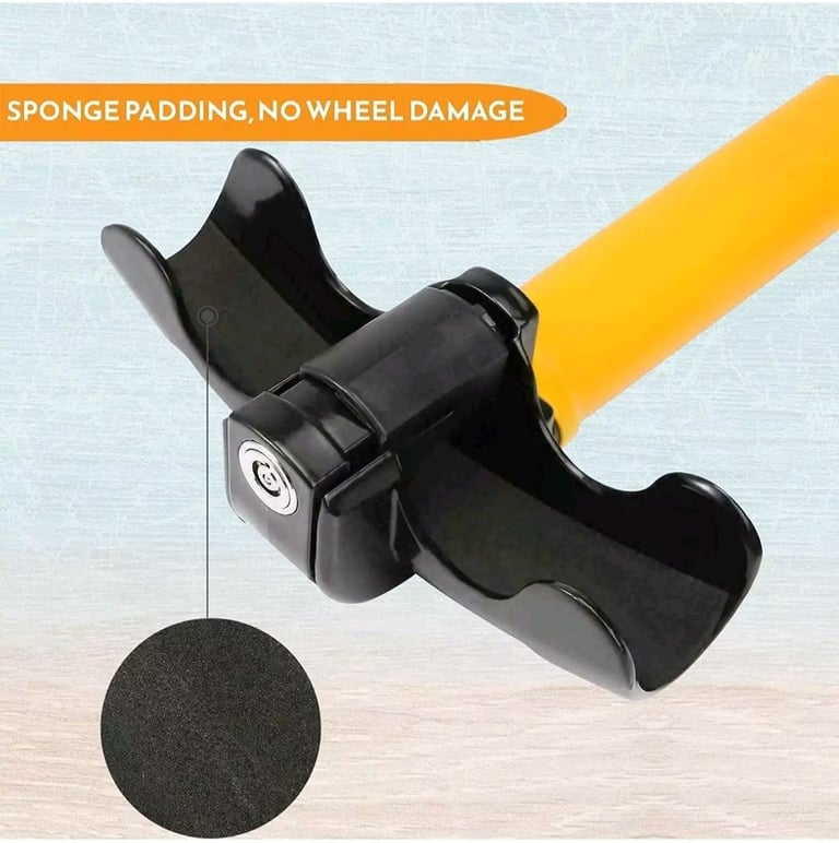 Vehicle steering wheel lock, anti theft, heavy duty