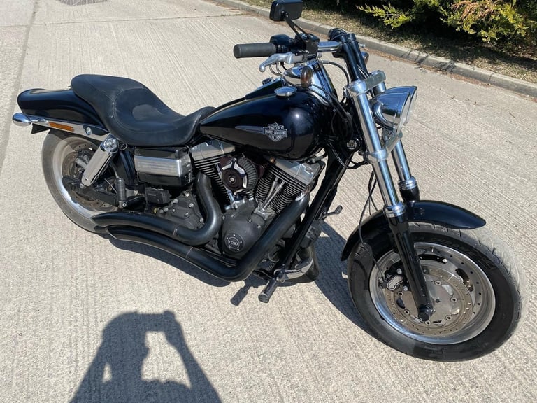 2014 14 HARLEY DAVIDSON FAT BOB FXDF [Phone number removed]DYNA BLACK CUSTOM CHOPPER