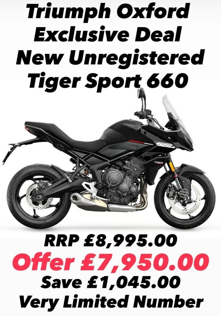 New Triumph Tiger Sport 660 Motorcycle  - SAVE £1,045.00 Oxford Deal