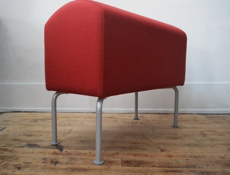 IKEA Pastill Wool Ottoman/ Postmodern Bench/ Vintage Ikea Upholstered