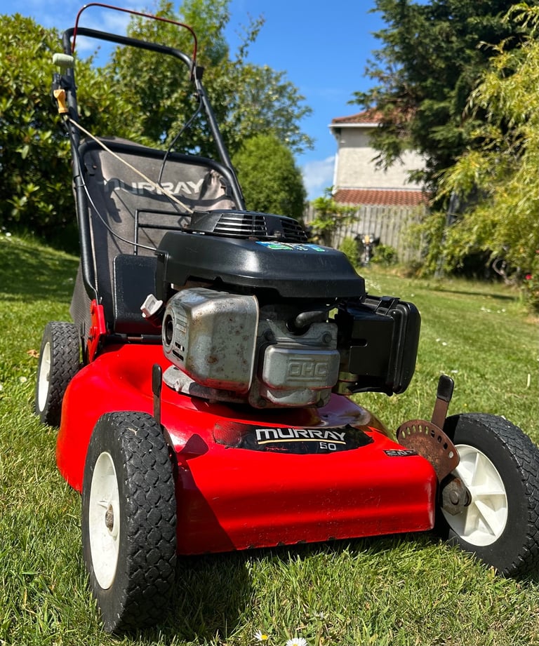 image for Honda 20”cut 2in1 petrol lawnmower robust heavy gauge steel deck mower serviced sharpened 
