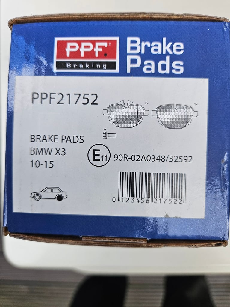 BMW X3 PPF Brake Pad Set (Rear)