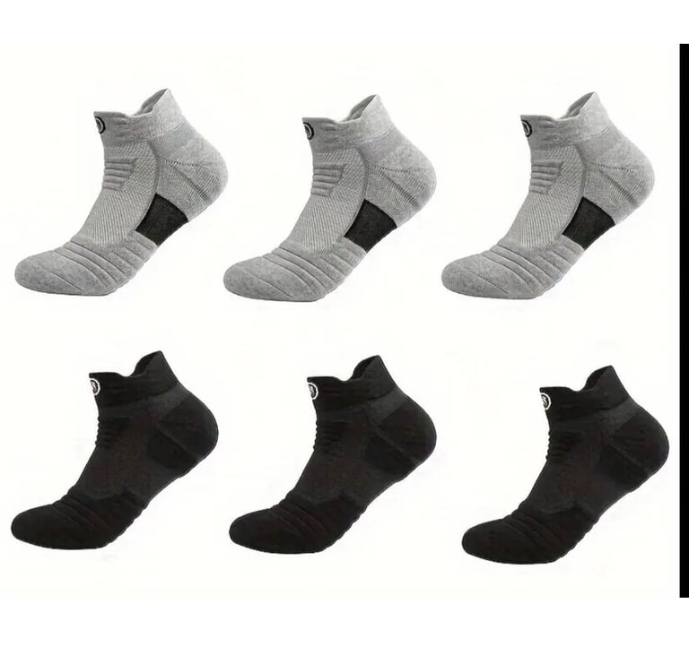 image for 6 pairs men’s / boys ankle crew socks | uk 5-9