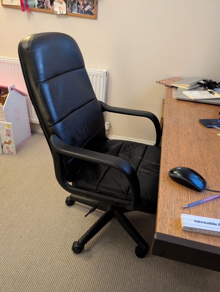 image for Office swivel chair, leather effect