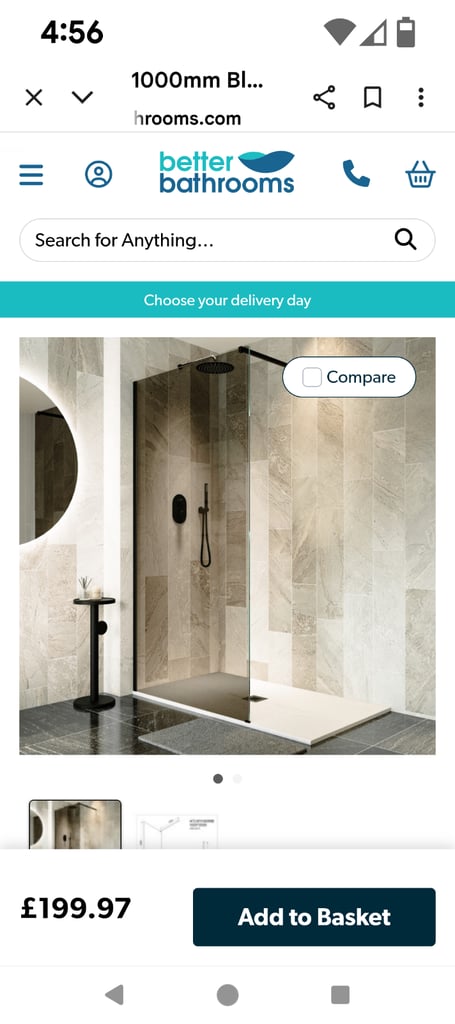 image for Smoked shower screen