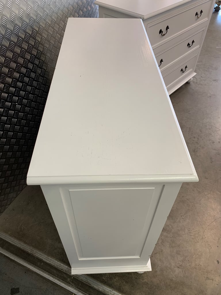 Oka Freestanding White Chest Of Drawers ( Pair )