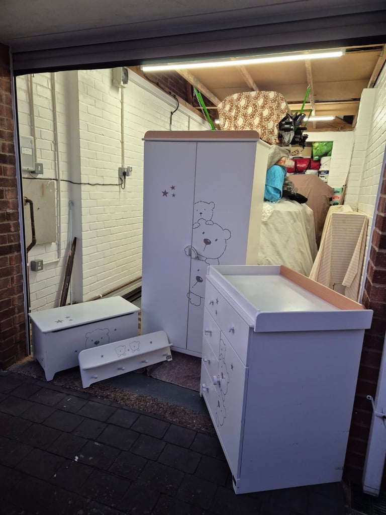 Tutti bambini wardrobe, changer, toy box and shelfd shelf