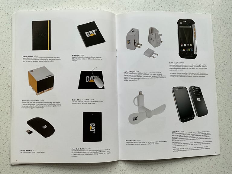 CAT Caterpillar Finning Brand Addition Merchandise Catalogue 2017, Clothes, Watches, Bags, Footwear