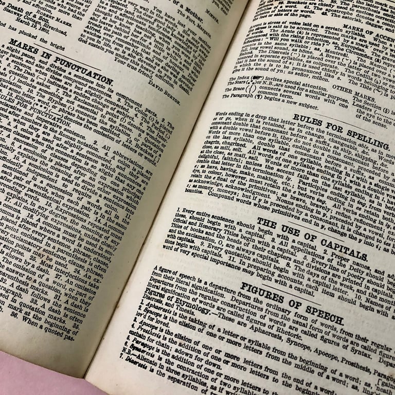 1894 antique leather READY REFERENCE Universal Cyclopaedia •W.R. Balch