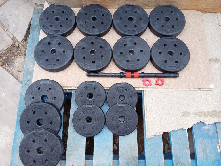 image for 36kg vinyl weight plates for dumbbells / dumbells / barbell