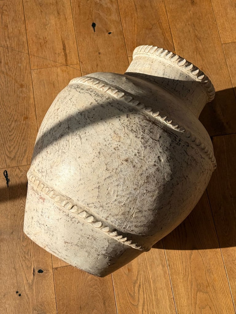 Antique handcrafted urn: Rustic Farmhouse Chic