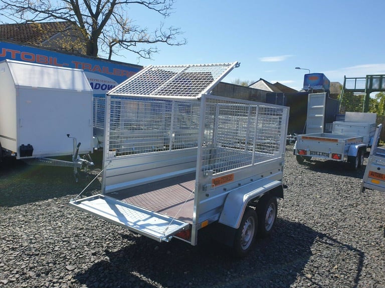 BRAND NEW 7,7ft x 4,2ft TWIN AXLE NIEWIADOW TRAILER WITH 80CM MESH 750KG