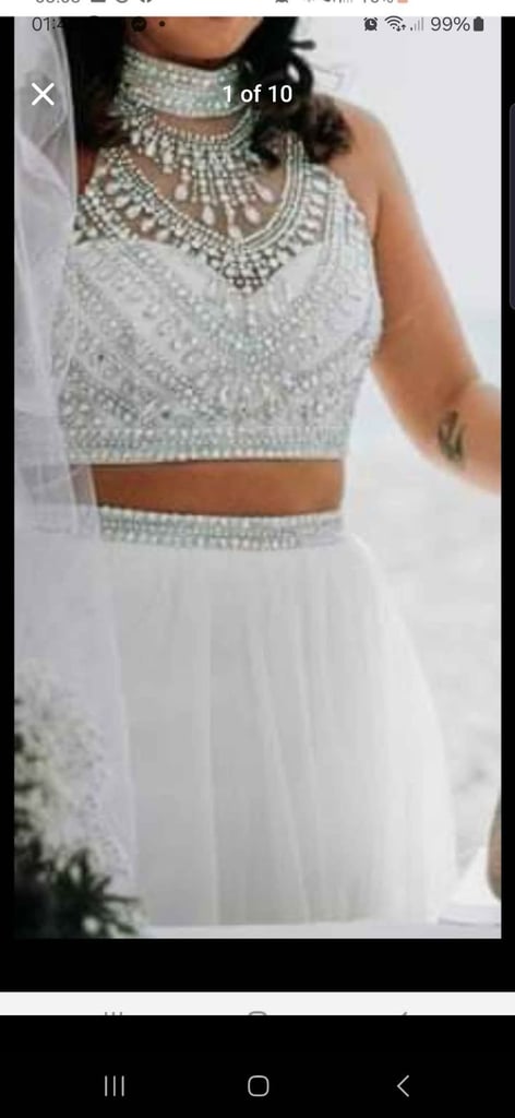 2 peice wedding dress 1 off unusual eye catcher 