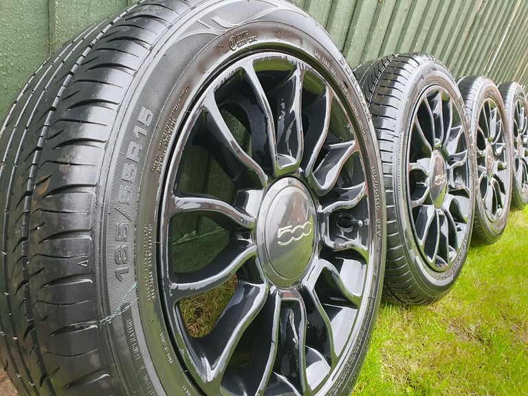 image for 15"FIAT 500 PCD 4x98 ALLOY WHEELS in very good condition including tires