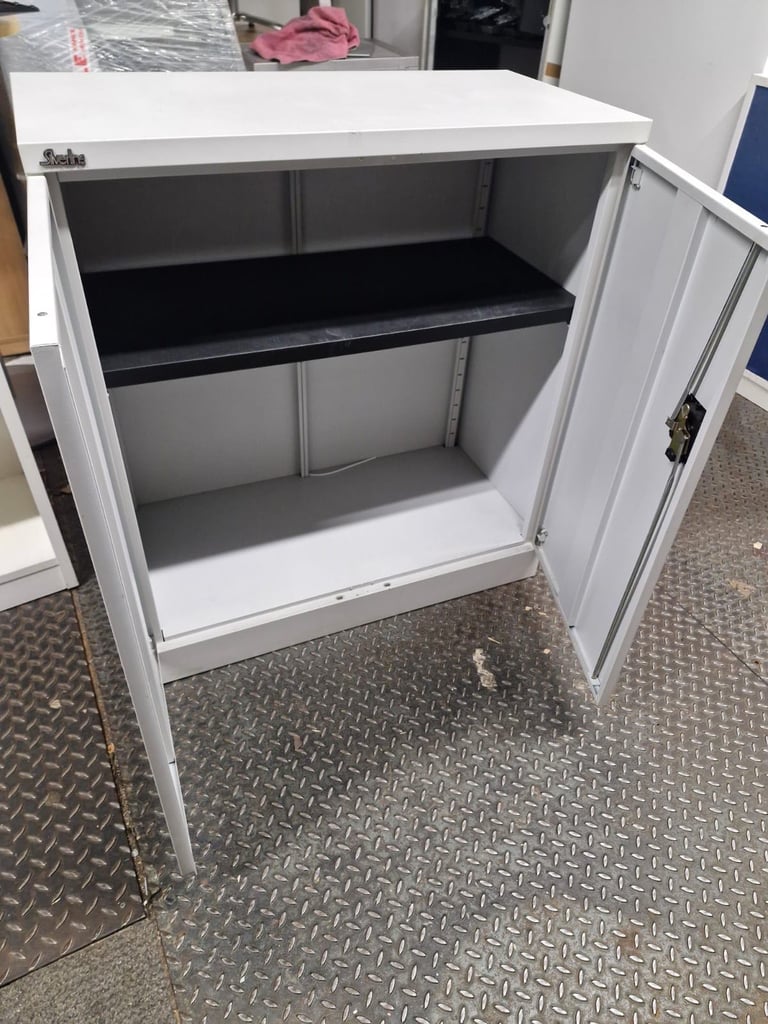image for Double door metal silverline filing or storage cabinet