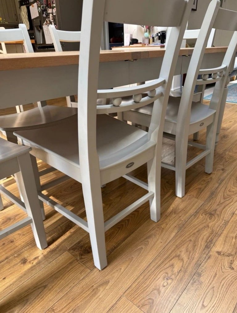 NEPTUNE 'Suffolk' Extendable Solid Oak Dining Table & 6 Dining Chairs (150cm-230cm Length) 