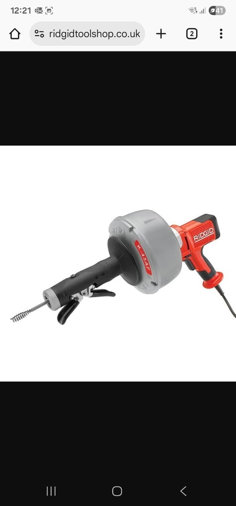 image for Ridgid K-45 AUTOFEED® Drain Cleaning Gun 240V