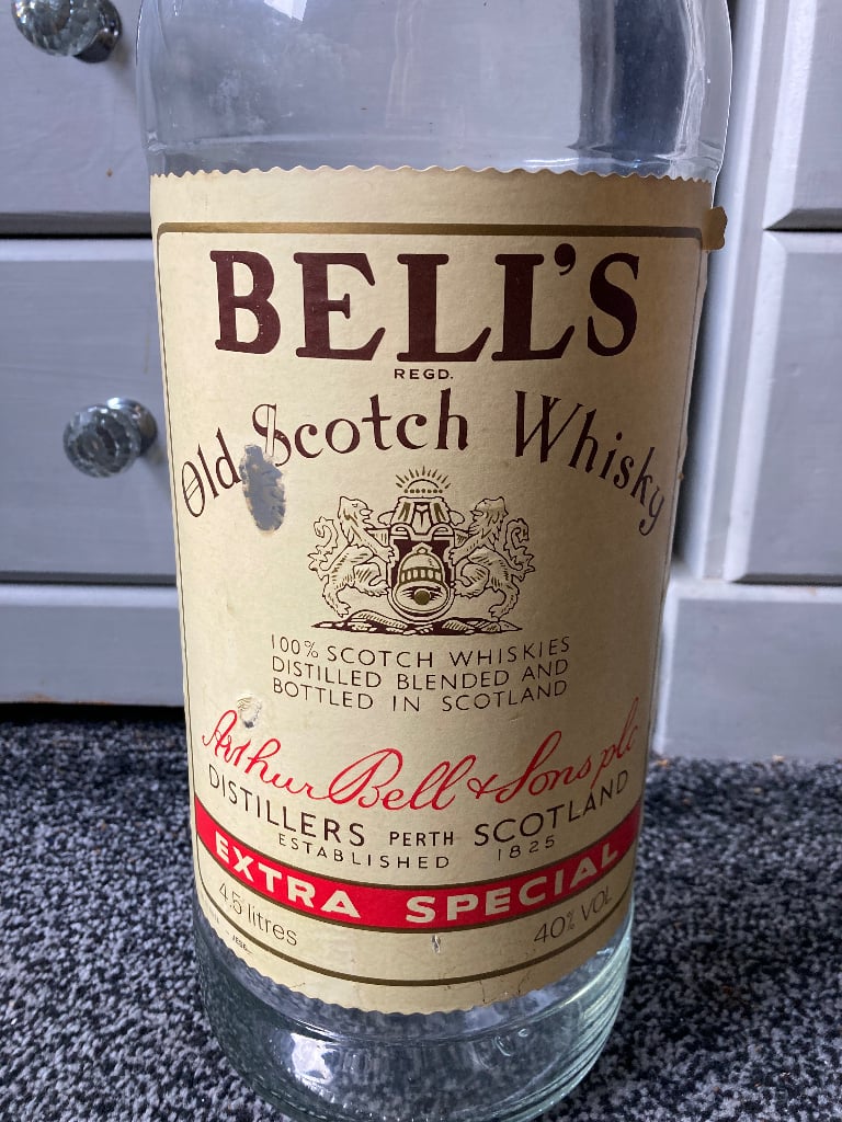 Old Bells 4.5L empty whiskey bottle