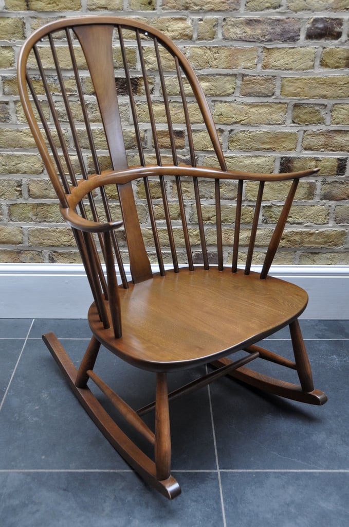 Vintage Retro 60's Ercol Chairmakers Rocker Rocking Chair Golden Dawn mdl 473