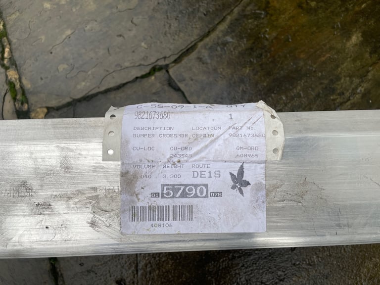 PEUGEOT PARTNER CITROEN BERLINGO MK3 FRONT BUMPER CRASH REINFORCEMENT BAR CROSSMEMBER (2018-22) 