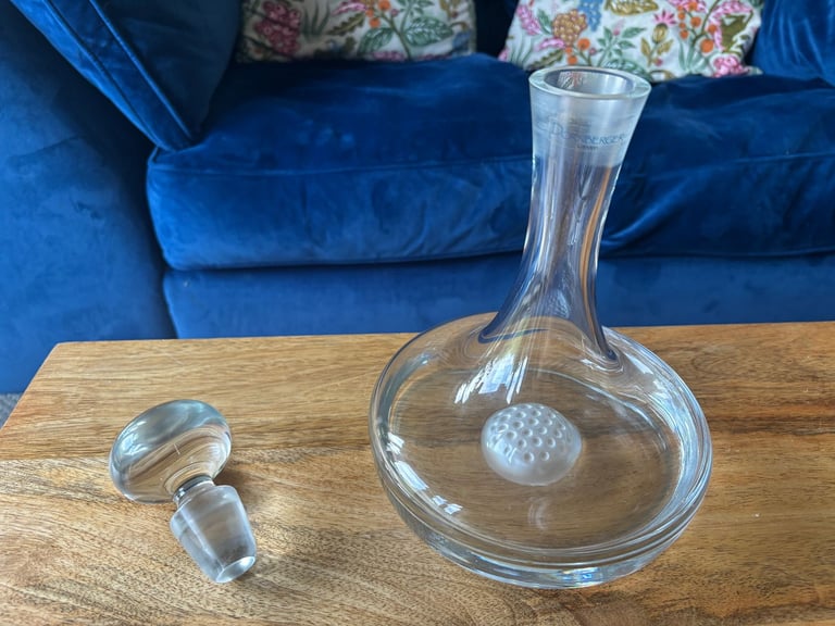 Beautiful Krosno Poland Dornberger London Handmade Glass Ships Decanter