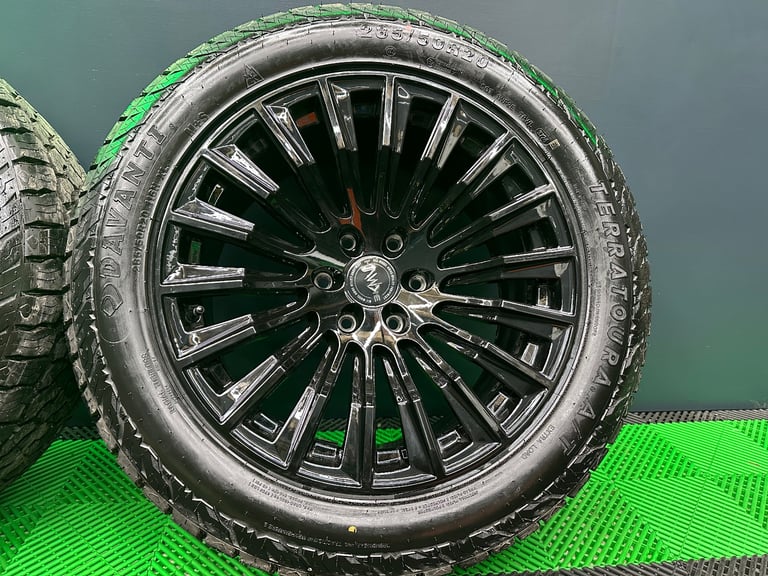 20” Hawke Denali XXC AWD Black Alloy Wheels for Ford Ranger / Amarok & 10mm+ Davanti AT’s!