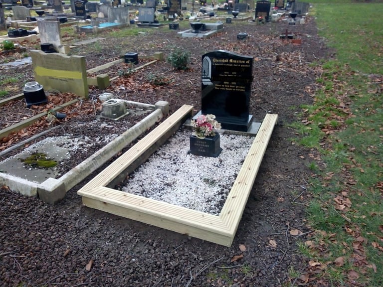 GRAVE SURROUNDS 'CUSTOM MADE TO ORDER'  £340 CASH ON COLLECTION