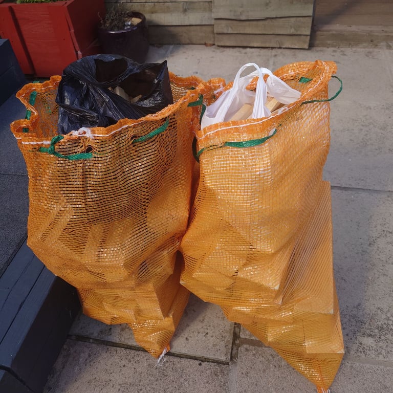 Firewood & kindling for log burner open fire.