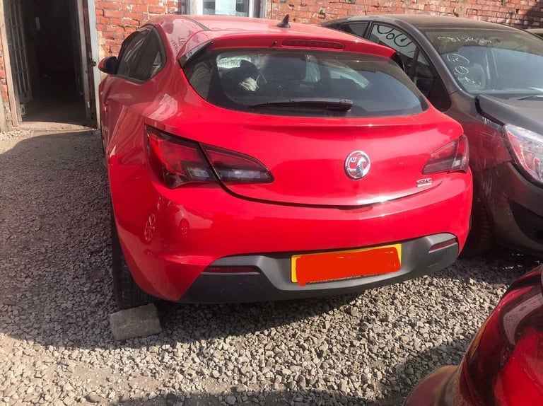 Vauxhall Astra GTC. Back Tailgate . Red. 2012 - 2014. Breaking spares parts. 