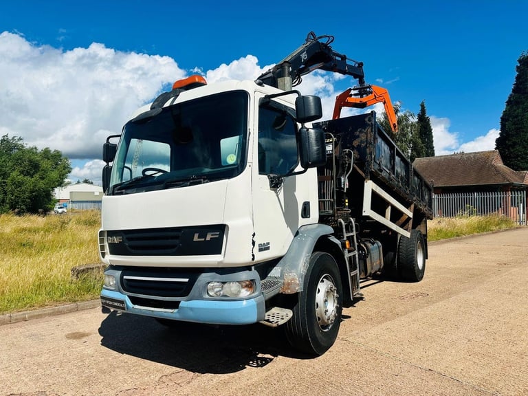 DAF LF 55 220 2008 (58) 18 TON TIPPER GRAB, HIAB 099 CRANE