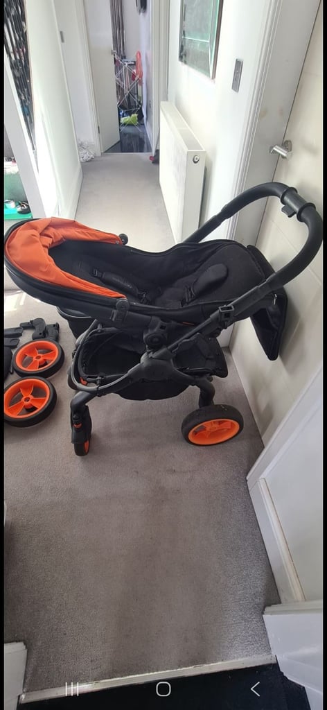 ICandy Peach 5th Anniversary Limited Edition Designer Collection (DC) pram Orange and Black